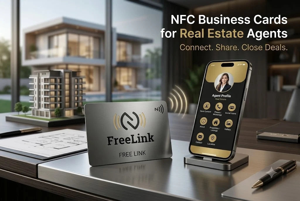 www.freelink.in - NFC Business Cards for Real Estate Agents
