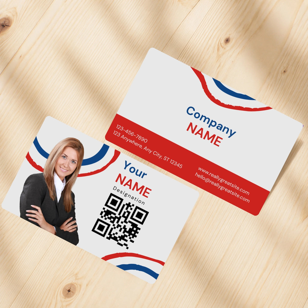 professional smart PVC White base card with colorfull UV print NFC business cards on table top with your poto