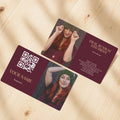 professional smart PVC White base card with colorfull UV print NFC business cards on table top with your poto