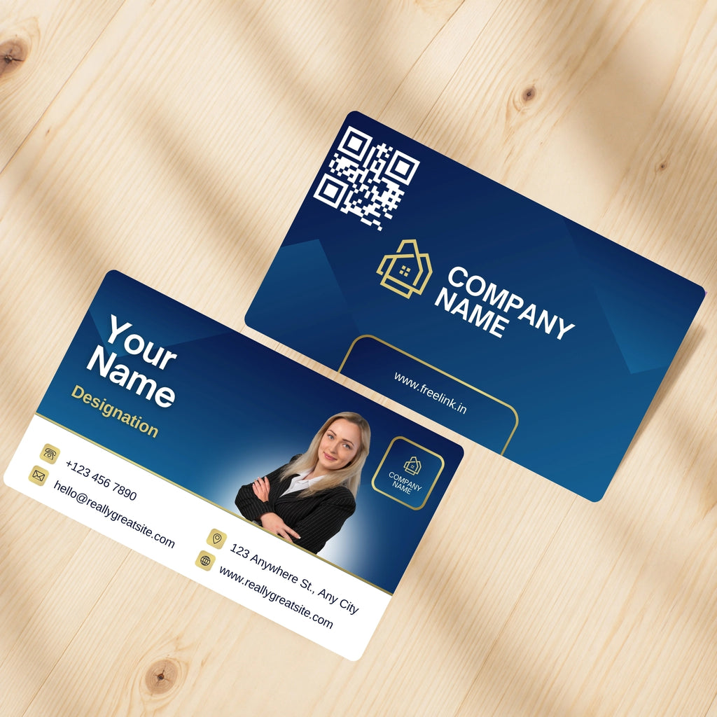 professional smart PVC White base card with colorfull UV print NFC business cards on table top with your poto