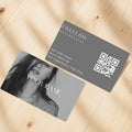 professional smart PVC White base card with colorfull UV print NFC business cards on table top